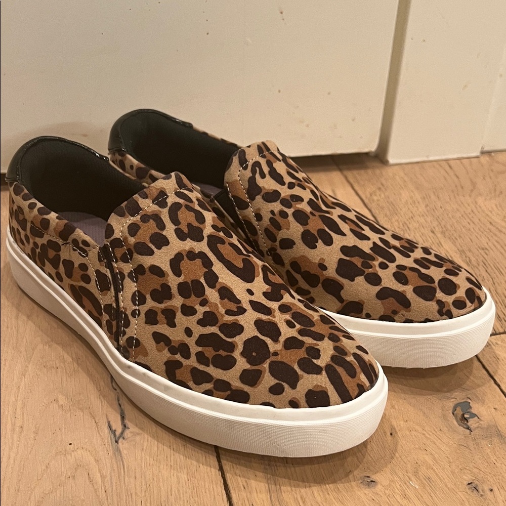 Dr. Scholl's Brown Leopard Slip-On Sneakers